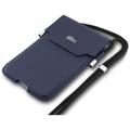 Lacoste The Blend XL Crossbody-telefonveske - Marineblå