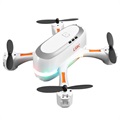 Lansenxi LS-NVO Rainbow Mini Drone med Fargerike LED og Dobbel Kamera - Hvit