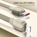 Ldnio LC211i flettet hurtigladekabel (USB-C til Lightning) - 1m, 30W - titangull