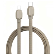 Ldnio LC212C flettet USB-C-hurtigladekabel - 2m, 65W - titangull