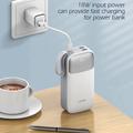 Ldnio PQ30 powerbank med USB-C-/Lightning-kabler - 30000mAh - hvit