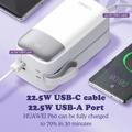 Ldnio PQ50 bærbar powerbank - 50000mAh, USB-C-/Lightning-kabler - hvit