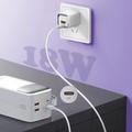 Ldnio PQ50 bærbar powerbank - 50000mAh, USB-C-/Lightning-kabler - hvit