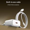 Ldnio Q1415 45W USB-C PD GaN hurtiglader med 1.2m USB-C-kabel - hvit