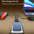 Ldnio Q8 100W GaN-hurtiglader - 3x USB-C, USB-A, Lightning - Blå