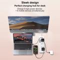 Ldnio SC5614 stikkontaktliste med 5 stikkontakter og 6 USB-porter - 2m, EU-stikkontakt