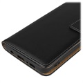 Samsung Galaxy S10 5G Lær Lommebok-deksel med Stativ - Svart