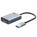Lemorele LC06 Plus USB-A til HDMI-adapterkabel - 4K, 30Hz - Grå