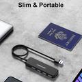 Lemorele TC55 Slim 4-porters USB 3.0-hub - svart