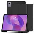 Lenovo Idea Tab Plus Tech-Protect SmartCase Pen Tri-Fold Folio-deksel - Svart
