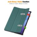 Lenovo Idea Tab Pro Gen 2 Tri-Fold Series Smart Folio-etui - svartgrønn