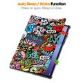 Lenovo Idea Tab Pro Gen 2 Tri-Fold Series Smart Folio-etui - Graffiti