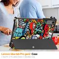 Lenovo Idea Tab Pro Gen 2 Tri-Fold Series Smart Folio-etui - Graffiti
