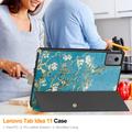 Lenovo Idea Tab Tri-Fold Series Smart Folio-etui - Hvite blomster