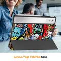 Lenovo Yoga Tab Plus Tri-Fold Series Smart Folio-deksel - Graffiti