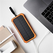 Lippa 10000mAh solcelle-energibank - 2x USB-A - svart