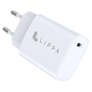 Lippa 20 W USB-C PD-vegglader - hvit