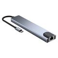 Lippa 8-i-1 87 W USB-C-hub - PD, 4K - grå