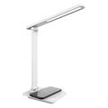Lippa LED-skrivebordslampe med trådløs lading - hvit