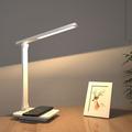 Lippa LED-skrivebordslampe med trådløs lading - hvit