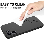 OnePlus Nord CE6 Flytende silikon-deksel med håndstropp - Svart