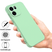 OnePlus Nord CE6 Flytende silikon-deksel med håndstropp - Grønn