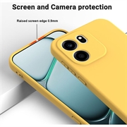 OnePlus Nord CE6 Flytende silikon-deksel med håndstropp - Gul