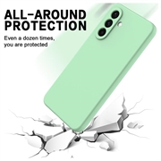 Samsung Galaxy S27 Flytende silikon-deksel med håndstropp - Grønn