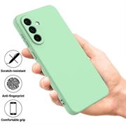 Samsung Galaxy S27 Flytende silikon-deksel med håndstropp - Grønn