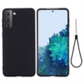 Samsung Galaxy S21 5G Liquid Silikondeksel (Åpen Emballasje - Bulk Tilfredsstillende) - Svart