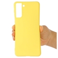 Samsung Galaxy S21 5G Liquid Silikondeksel - Gul