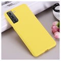 Samsung Galaxy S21 5G Liquid Silikondeksel - Gul