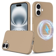 iPhone 16 Liquid Silikondeksel - MagSafe-kompatibel - Ørkengull