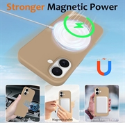 iPhone 16 Liquid Silikondeksel - MagSafe-kompatibel - Ørkengull