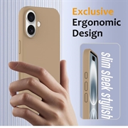 iPhone 16 Liquid Silikondeksel - MagSafe-kompatibel - Ørkengull