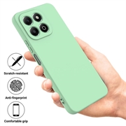 Honor X6c Flytende silikon-deksel med håndstropp - grønn