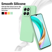 Honor X6c Flytende silikon-deksel med håndstropp - grønn