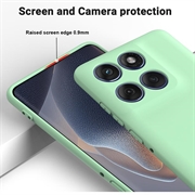 Motorola Edge 70 Flytende silikon-deksel med håndstropp - grønn