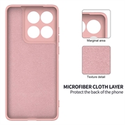 Motorola Edge 70 Flytende silikon-deksel med håndstropp - Rosa