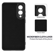 Samsung Galaxy S25 Edge Flytende silikon-deksel med håndstropp - svart