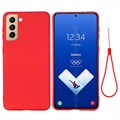 Samsung Galaxy S21 FE 5G Liquid Silikondeksel - Rød