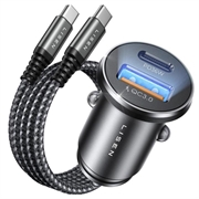 Lisen 51W billader med USB-C-kabel - svart