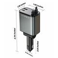 Lisen B104 4-i-1-billader med uttrekkbare USB-C- og Lightning-kabler - 45W