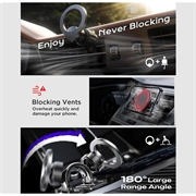 Lisen MagSafe-kompatibel magnetisk bilholder - svart