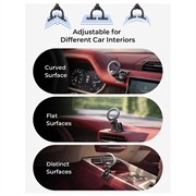 Lisen MagSafe-kompatibel magnetisk bilholder - svart