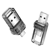 LogiLink BT0054 USB-C/USB-A Bluetooth 5.0-adapter - gjennomsiktig grå