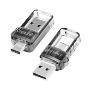 LogiLink BT0054 USB-C/USB-A Bluetooth 5.0-adapter - gjennomsiktig grå