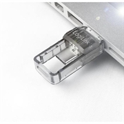 LogiLink BT0054 USB-C/USB-A Bluetooth 5.0-adapter - gjennomsiktig grå