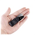 Long-CZ J9 Mini Flip Mobiltelefon - GSM, Bluetooth - Svart