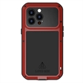 Love Mei Powerful iPhone 14 Pro Hybrid-deksel - Rød
